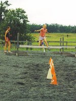 Walking a pole at Summer Day Camp